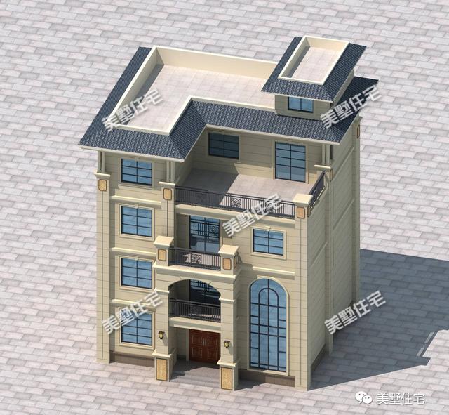 四層歐式農(nóng)村別墅設(shè)計(jì)圖，11X11米，7室4廳，很實(shí)用