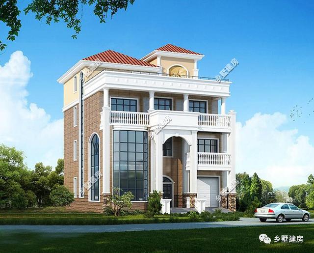 現(xiàn)代風別墅設(shè)計圖，簡約時尚，可商住兩用