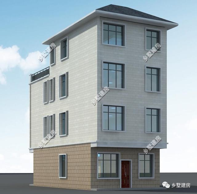 現(xiàn)代風別墅設(shè)計圖，簡約時尚，可商住兩用