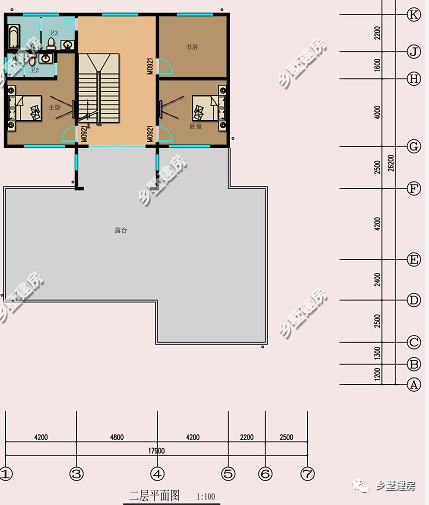三層自建別墅設計圖，有院子+雙廚房+大露臺，附裝修圖