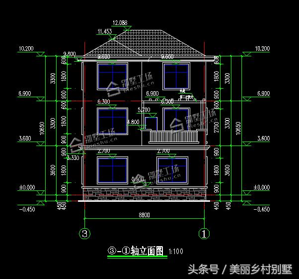 35萬農(nóng)村三層自建房設(shè)計圖，外觀新穎別墅，布局好，建成氣派倍有面