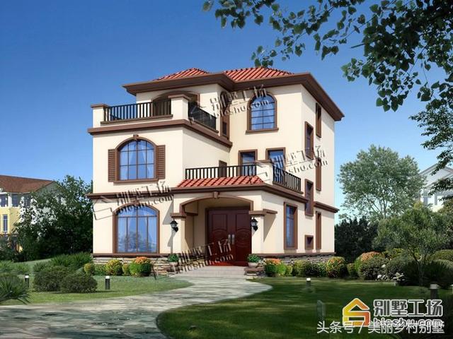 35萬農(nóng)村三層自建房設(shè)計圖，外觀新穎別墅，布局好，建成氣派倍有面