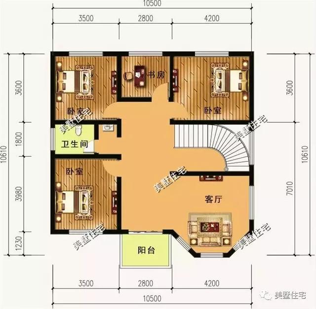 6套符合宅基地審批的農(nóng)村別墅設(shè)計(jì)圖，占地不超120平，整體大方精致