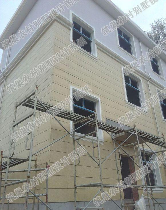 房屋建成實拍展示：30萬2廳5臥三層農(nóng)村別墅設計施工圖，外觀造型豪華大氣