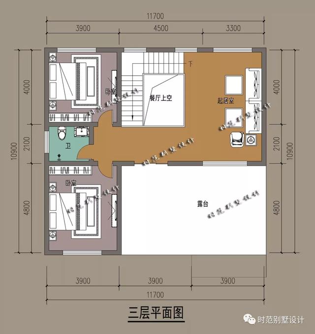 11x11米小戶型三層新中式農(nóng)村別墅設計圖，布局合理實用，適合農(nóng)村自建