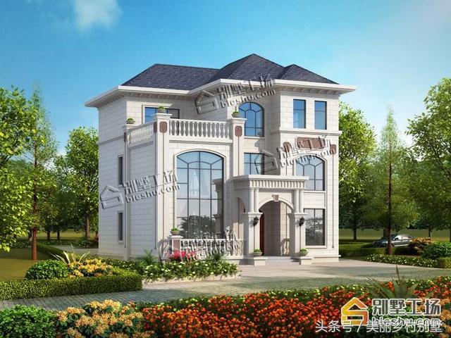 三層別墅設(shè)計(jì)，造價(jià)40萬左右，適合農(nóng)村自建，保證讓人眼前一亮