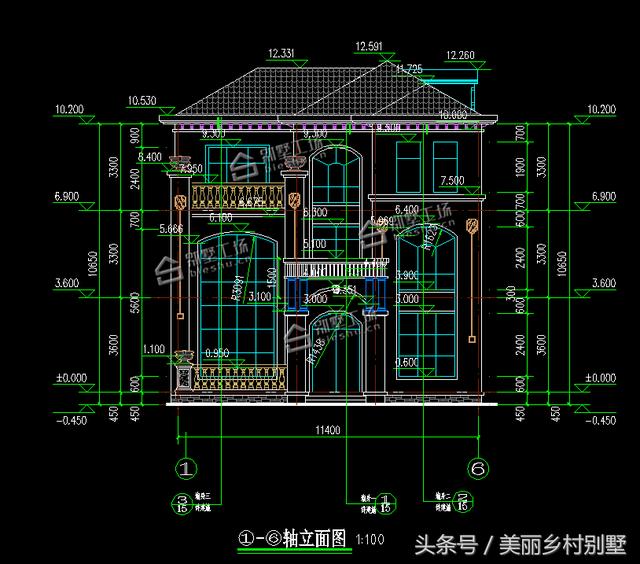 三層別墅設(shè)計(jì)，造價(jià)40萬左右，適合農(nóng)村自建，保證讓人眼前一亮
