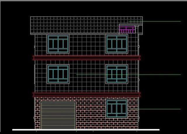 二層半結(jié)構(gòu)的農(nóng)村小別墅設(shè)計(jì)圖，帶小院，非常大方。