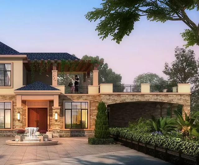 歐式二層半別墅設計圖，帶旋轉樓梯，內部布局舒適又享受，生活美滋滋。