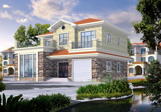 二層農(nóng)村別墅設(shè)計(jì)圖，占地面積165平方，經(jīng)濟(jì)實(shí)用。