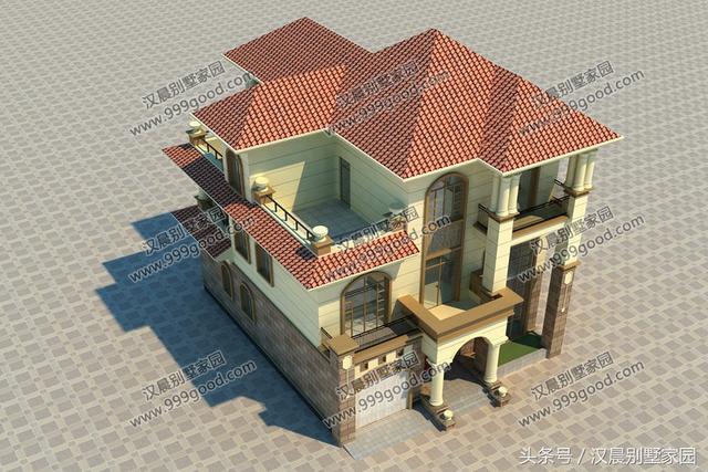 兩款三層復式別墅設計圖，帶入戶式車庫設計和大露臺，顏值美出新高度。