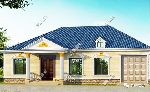 兩棟一層別墅設計圖，帶車庫，造價12萬，你心動嗎？