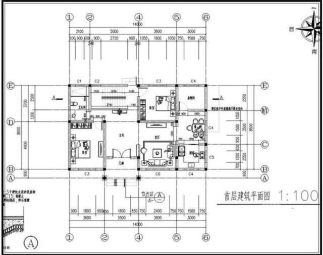 占地120平米的二層簡潔小洋樓，6間臥室加書房，造價(jià)25萬。