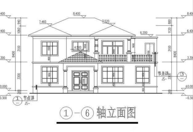 占地120平米的二層簡潔小洋樓，6間臥室加書房，造價(jià)25萬。