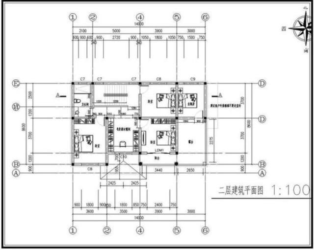 占地120平米的二層簡潔小洋樓，6間臥室加書房，造價(jià)25萬。