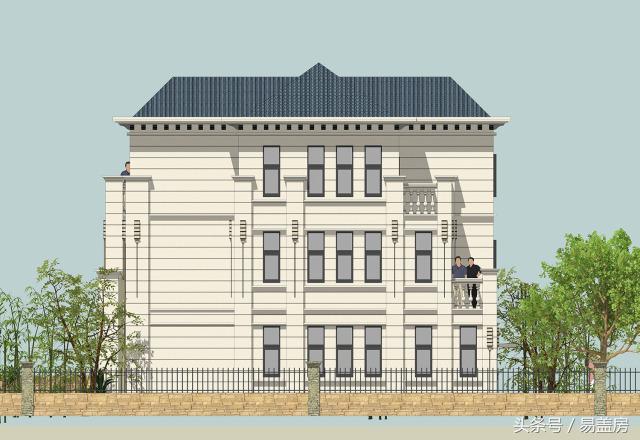 14X11歐式三層別墅設(shè)計圖，造型霸氣，引鄰里羨慕，主體造價53萬。