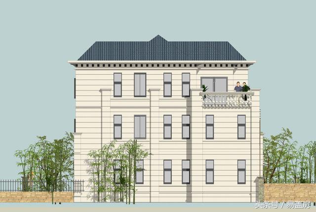 14X11歐式三層別墅設(shè)計圖，造型霸氣，引鄰里羨慕，主體造價53萬。