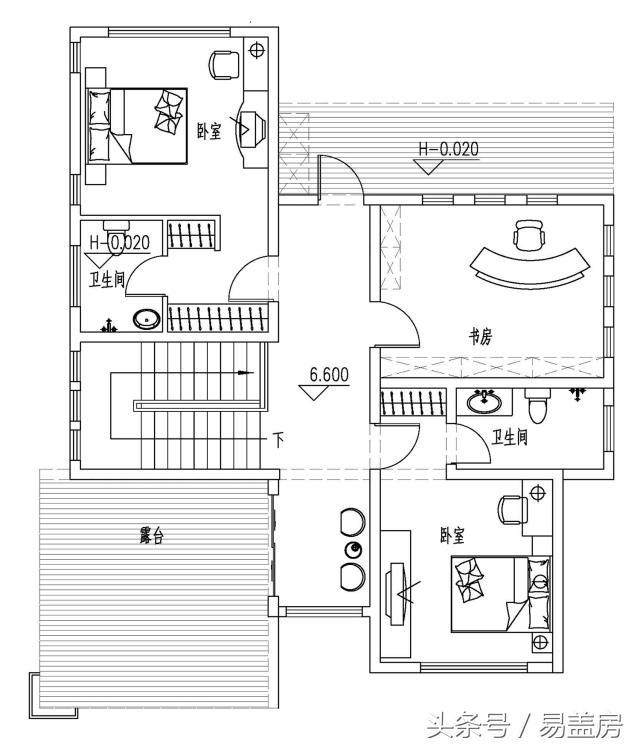 14X11歐式三層別墅設(shè)計圖，造型霸氣，引鄰里羨慕，主體造價53萬。