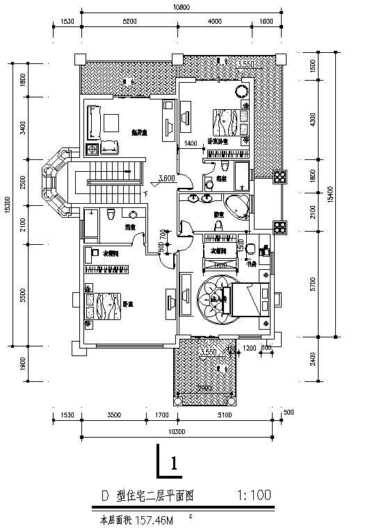 二層淡雅歐式別墅設(shè)計圖，低調(diào)奢華有內(nèi)涵，帶CAD彩圖。