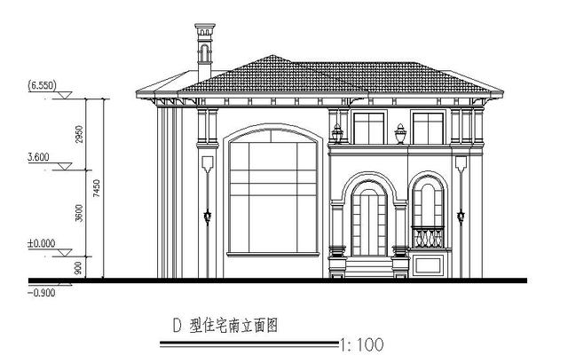 二層淡雅歐式別墅設(shè)計圖，低調(diào)奢華有內(nèi)涵，帶CAD彩圖。