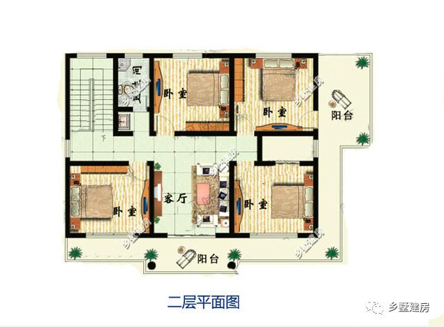 兩棟二層別墅設(shè)計(jì)圖，經(jīng)濟(jì)適用，房間多，采光好，造價(jià)不高，回家建一棟再合適不過(guò)來(lái)了。