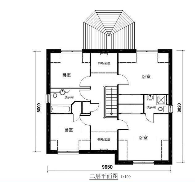 帶雙車庫(kù)的農(nóng)村自建二層別墅設(shè)計(jì)圖，寬敞實(shí)用，真不錯(cuò)！