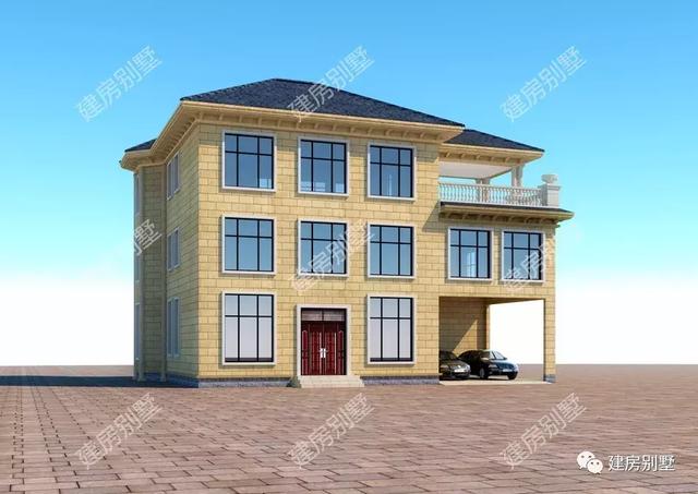 16.9×12.7三層別墅設(shè)計(jì)圖，帶開(kāi)放式車庫(kù)，室內(nèi)布局是真實(shí)用真方便。