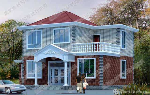 占地面積100㎡的農(nóng)村二層別墅設(shè)計(jì)圖，外觀大氣，簡單實(shí)用，主體參考造價(jià)20萬