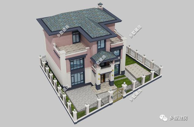 16x14米三層別墅設(shè)計(jì)圖，帶院子+花園，造價(jià)52萬(wàn)左右，你覺(jué)得值嗎？