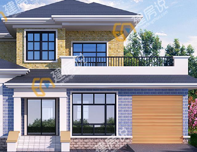 二層現(xiàn)代別墅設(shè)計(jì)圖，占地151平方米，帶車庫(kù)，時(shí)尚大方。