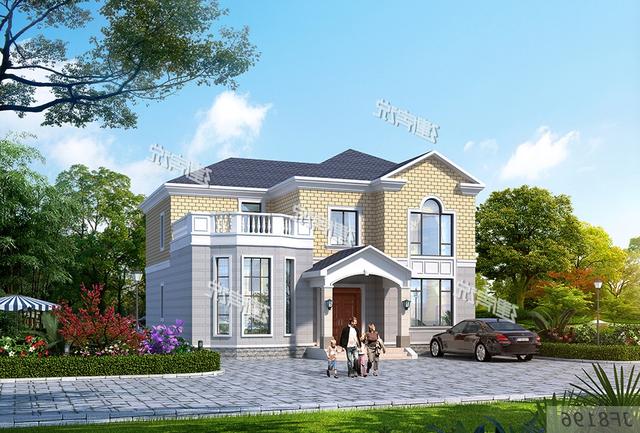 12x11.3米二層農(nóng)村別墅設(shè)計(jì)圖，室內(nèi)布局溫馨舒適，造價(jià)25萬(wàn)。