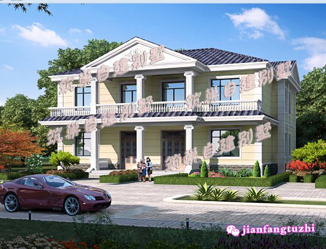 二層雙拼簡(jiǎn)約兄弟別墅設(shè)計(jì)圖，實(shí)用又好看，非常適合農(nóng)村倆兄弟小宅基地家庭！