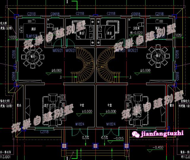 二層雙拼簡(jiǎn)約兄弟別墅設(shè)計(jì)圖，實(shí)用又好看，非常適合農(nóng)村倆兄弟小宅基地家庭！