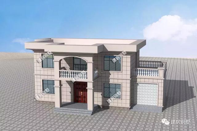 16×8米平頂二層農(nóng)村自建房，不僅外觀美，而且造價低，真的很實用。