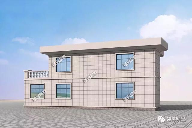 16×8米平頂二層農(nóng)村自建房，不僅外觀美，而且造價低，真的很實用。