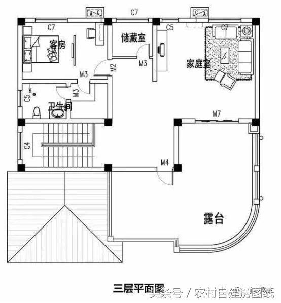 13.2x12.8米三層獨(dú)棟簡(jiǎn)歐式別墅設(shè)計(jì)圖，帶屋頂花園+車庫(kù)，你確定你不來一套嗎？
