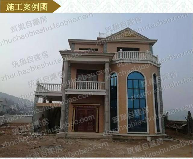 13×15米三層農(nóng)村自建房，帶大露臺+車庫，造價(jià)35萬。