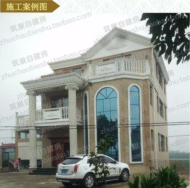 13×15米三層農(nóng)村自建房，帶大露臺+車庫，造價(jià)35萬。