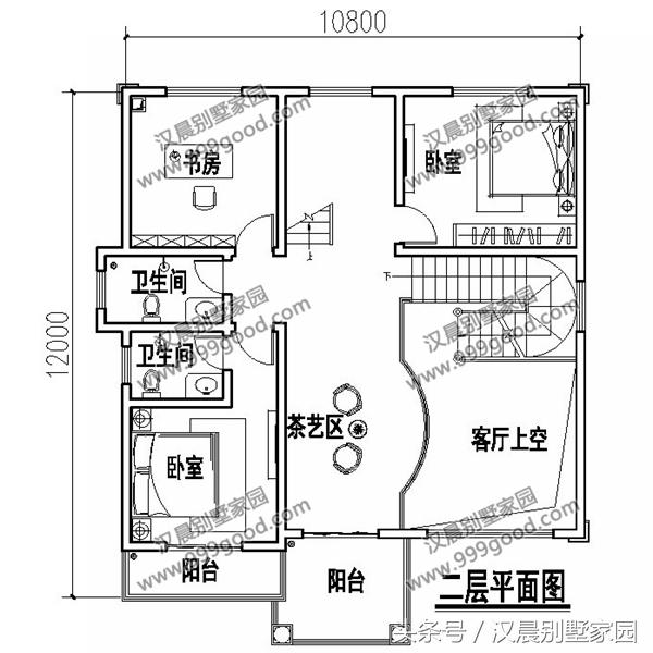 10.8X12米三層別墅設計圖，精致典雅，經(jīng)濟實用，造價30萬。