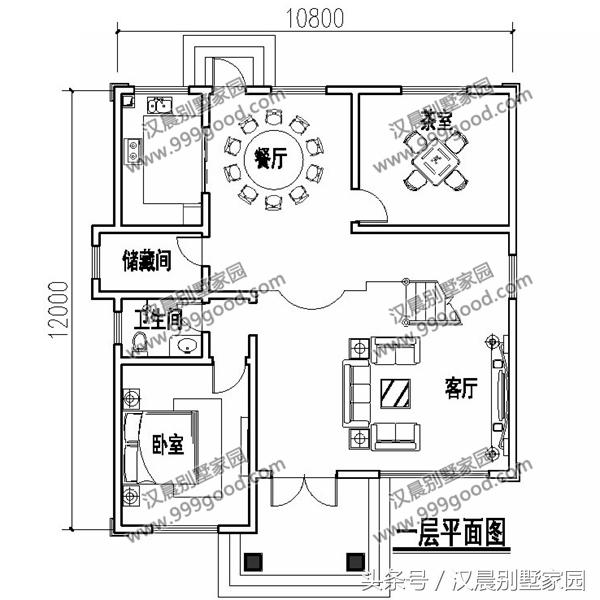 10.8X12米三層別墅設計圖，精致典雅，經(jīng)濟實用，造價30萬。