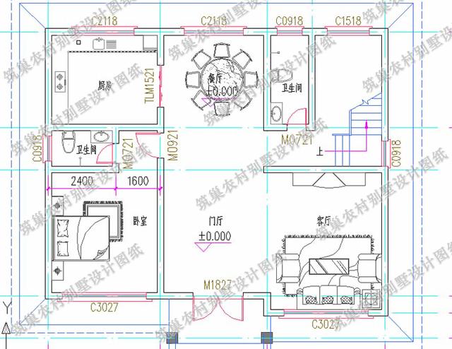 12×11米二層歐式田園風(fēng)別墅設(shè)計(jì)圖，戶(hù)型美觀大氣，造價(jià)25萬(wàn)。