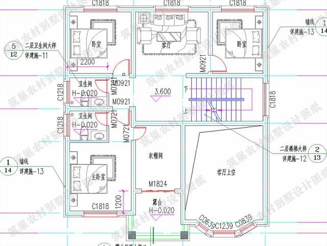 11×12米二層自建房，帶車庫+挑空客廳，設(shè)計(jì)清新雅觀，非常適合農(nóng)村自建房。