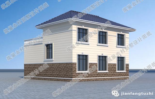 11×12米二層自建房，帶車庫+挑空客廳，設(shè)計(jì)清新雅觀，非常適合農(nóng)村自建房。