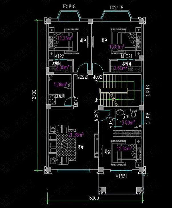 三棟8X12米四層農(nóng)村小戶型設(shè)計(jì)圖，適合家里人口多的居住，比城里別墅還好看！