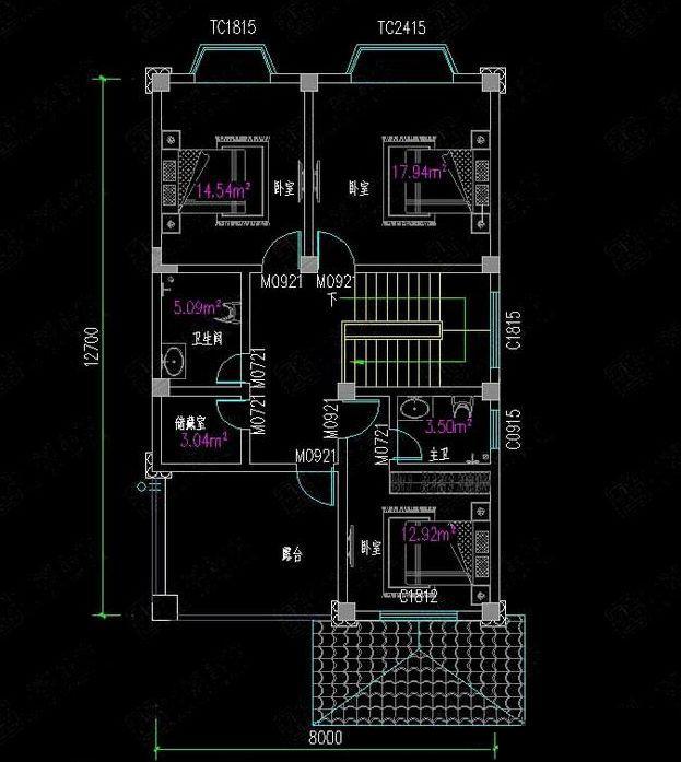 三棟8X12米四層農(nóng)村小戶型設(shè)計(jì)圖，適合家里人口多的居住，比城里別墅還好看！
