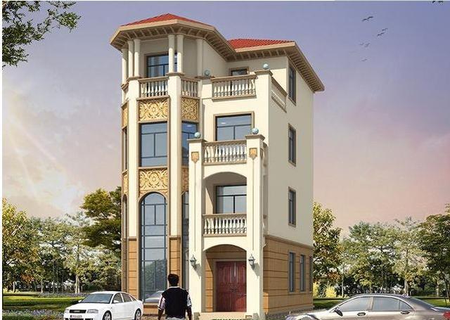 三棟8X12米四層農(nóng)村小戶型設(shè)計(jì)圖，適合家里人口多的居住，比城里別墅還好看！