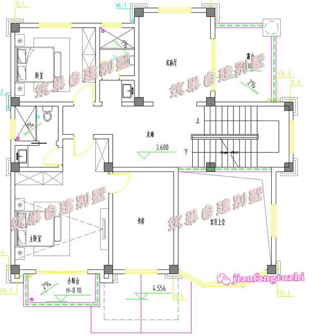 12.8x12米三層田園風(fēng)別墅設(shè)計(jì)圖，豪華大氣，帶大露臺(tái)，不比城市里的別墅差。