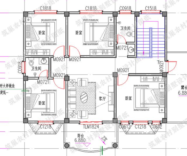 15×10米農(nóng)村三層別墅設(shè)計(jì)圖，美觀實(shí)用，造價(jià)35萬(wàn)。