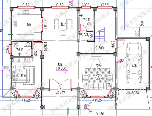 15×10米農(nóng)村三層別墅設(shè)計(jì)圖，美觀實(shí)用，造價(jià)35萬(wàn)。