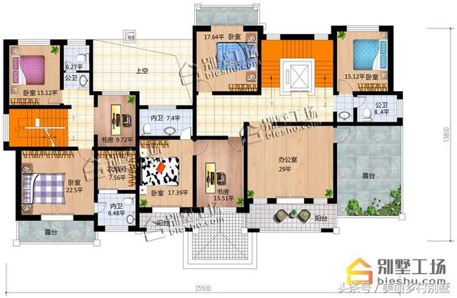 25.5X13.8米三層別墅設(shè)計(jì)圖，豪華大氣，土豪都喜歡這樣的。
